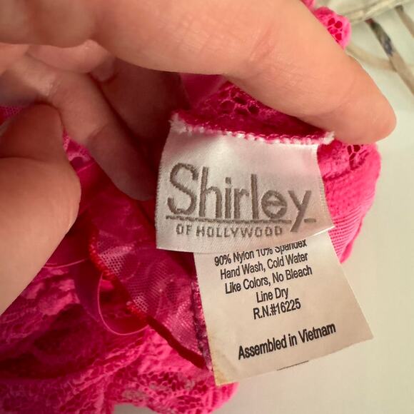 Pink lace bustier lingerie top - Picture 5 of 6